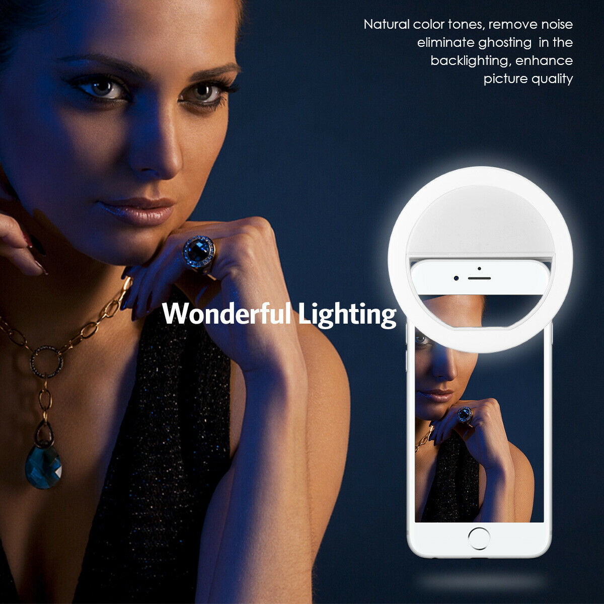 Photography Lighting Description - Lampa Pierścieniowa LED do Selfie z