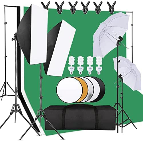 Photography Lighting And Backdrop Kits - Ekonomiczny zestaw sprzętu do studia fotograficznego