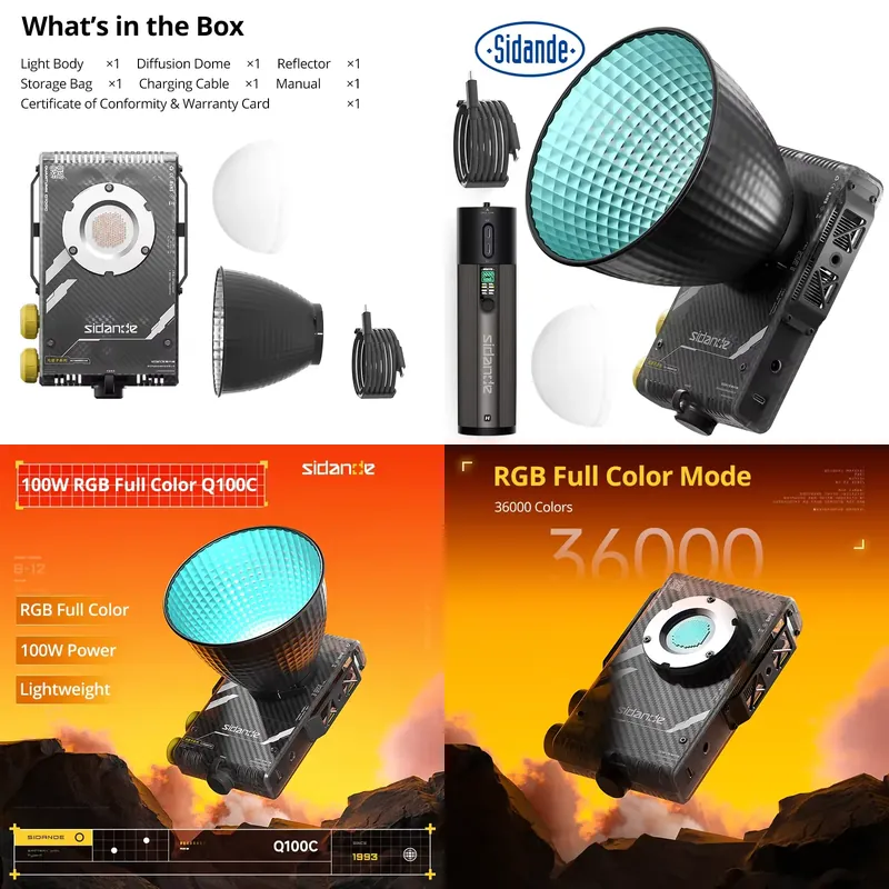 Lampa fotograficzna Sidande Q1 – Photography Lighting recenzja i cena